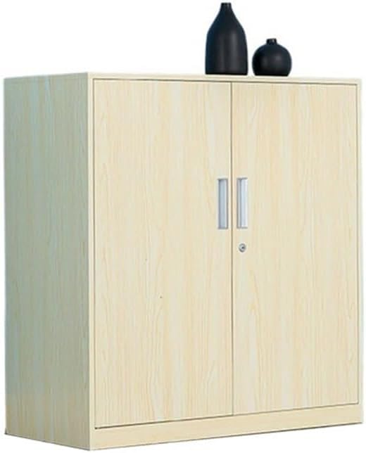 Home Office File Cabinet with Lock Information Storage 1mm Thickness Iron Home Balcony Tool(Black)