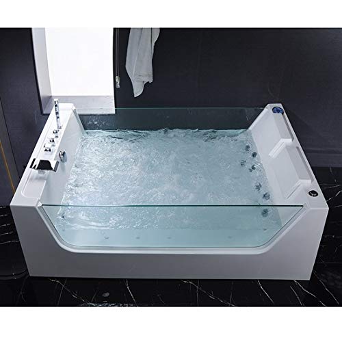 Bagno Italia Vasca da bagno idromassaggio full optional 170x120 cm riscaldatore ozonoterapia luci led termostatico 32 idrogetti ad aria e acqua