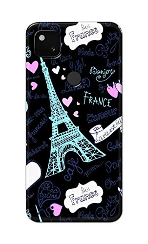 Image of PRINTFIDAA Lovers Famous Place Eiffel Tower in Paris Printed Designer Hard Back Case Cover for Google Pixel 4A -(SF) MVN1003