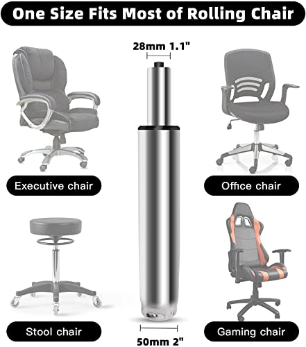 Image of CSS -Replacement Bar Stool /High /Height Gas Lift Cylinder Chrome,Tall Hydraulic Piston Pneumatic Shock Universal Size, Full Stool Height (Extended Height:28'' /710mm) (Office Chair Chrome Hydraulic)