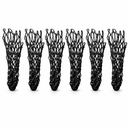 Alomejor Pool Table Nets, Hollow Out Design Billiards Pocket Nets, 6PCS Black Set for Training Practice Home Entertainment Professional Players