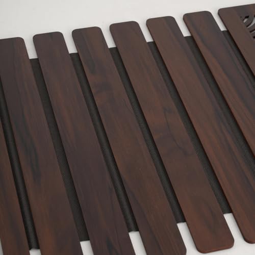 Image of HOME 360 Modern Slat Table Runner | Decorative Finish MDF Slats with Intricate Cut-Out Patterns | Rollable Table Centerpiece for Dining Room, Kitchen | (Darkbrown 2, 14X72 INCH)