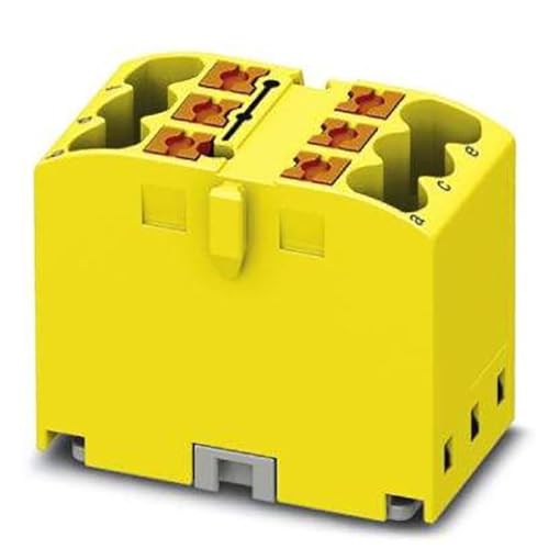Bloc de distribution PTFIX PHOENIX CONTACT jaune 6 connecteurs pour bornage électrique fiable