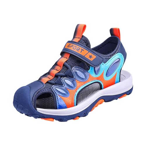 IWIHMIV Boys Outdoor Sandals Toddler Water Shoes Outdoor Non Slip Lightweight Breathable Closed Toe Sport Beach Sandals
