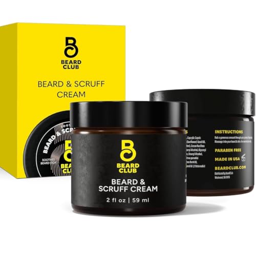 The Beard Club Biotin Beard Cream - Moisturizing and Hydrating Shea Butter for Healthier Facial Hair &amp; Skin