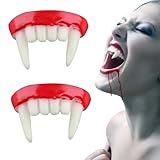 Chuankefanxing 2 Stück Vampirzähne, Halloween Vampirzähne, Vampirzähne als falsche Zähne zum...