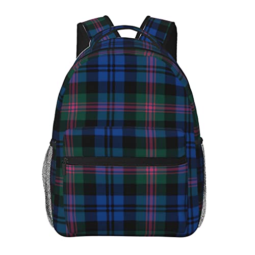 Sac à dos cabine pour voyageurs : le cartable noir à carreaux pratique en grand format