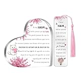 【EMBALLAGE】 Chaque ensemble comprend un marque-page et un panneau en acrylique, tous deux magnifiquement présentés dans un élégant sac. Prêt à offrir comme cadeau attentionné et pratique dès la sortie de l’emballage !