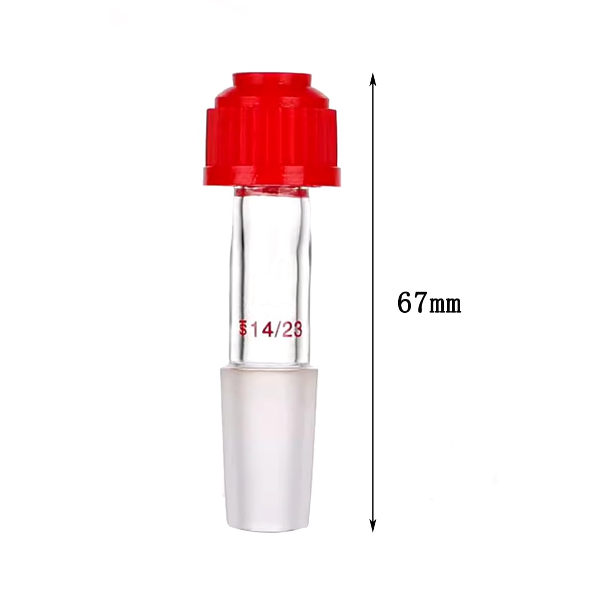 Thermomètre en verre de laboratoire adaptateur d'entrée pour unité de distillation verrerie chimique de laboratoire (14/23 Joint)