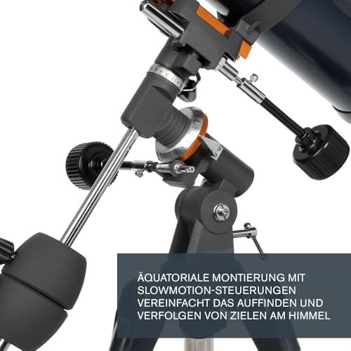 Celestron 31051 AstroMaster 130EQ Motor Drive Newtonian Reflector Telescope, Dark Blue