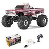 FCX24 FMS 1/24 Smasher Monster RC Crawlers - FCX24 RC Truck 8km/h 2 Speed Transmission for Adults, Remote Control Car RTR with USB Charger (Red)