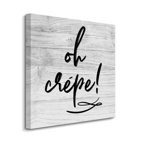 Lienzo Oh Crepé de 20x20" con frases para decorar el salón o dormitorio