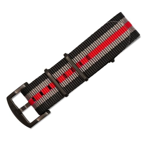 Image of BluShark - Original Collection Military-Style Waterproof Watch Strap, Fits All Timepiece Brands, Durable Nylon Wristwatch Accessories with Stainless Steel Buckle - 18mm, 20mm, 22mm & 24mm Watch Bands