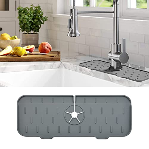 La mejor selección de Accesorios para tarja - 5 favoritos. 42 VEKENSEE Tapete de Silicona para Fregadero de Cocina Silicone Faucet Mat, Protector Contra Salpicaduras de Silicona para Grifo de Fregadero, Grifo de cocina de silicona Faucet...