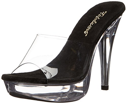 Pleaser Women s Ctail501 cb c Platform Sandal, Clr-Blk Clr, 10 M US