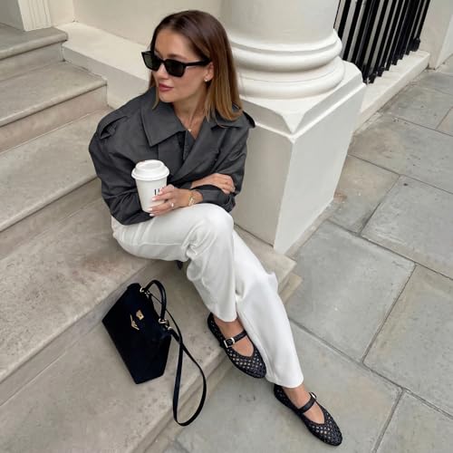 Image of CUSHIONAIRE Wit Hand Woven Womens Flats, Comfortable Mary Jane Ballet Flat with Adjustable Buckle Braided Strap and Cushioned Memory Foam