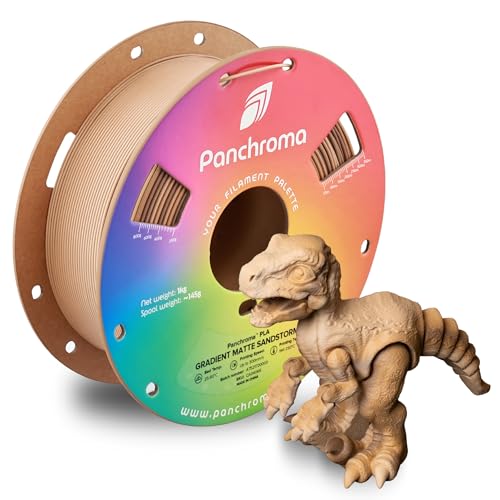 Image of Polymaker Panchroma Matte PLA Filament 1.75mm, High Speed Gradient Matte Sandstorm PLA 1kg (2.2 lbs), Formerly Polyterra Clog-Free 3D Printer Filament, Accuracy + /- 0.02mm, Fits FDM Printers