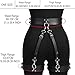 Women's Punk Gothic Leather Thigh Harness & Garter Belt Set-Adjustable Waist Cincher with Anti-Slip Leg Garter Straps for Cosplay,Nightclub Party Outfits and Body Chain Fashion Accessories