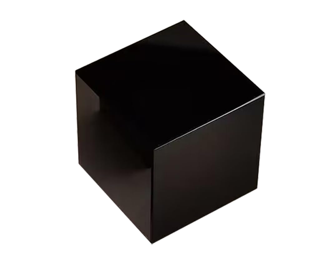 Fengtaike Black Obsidian Cube Crystal Stone Perfect for Meditation, Yoga, Chakra Balancing (4CM)