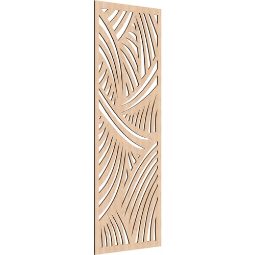 Image of Chester Decorative Pierced Fretwork Wood Wall Panels, 25 3 /8 inchW x 64 3 /8 inchH x 1 /4 inchT, Red Oak