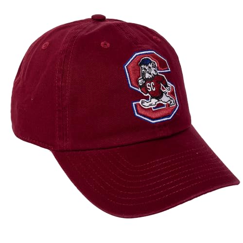 Desert Cactus South Carolina State University Baseball Hat SCSU Bulldogs Brimmed Embroidered Cap Adjustable Cloth Strap Adult (Style A) Red