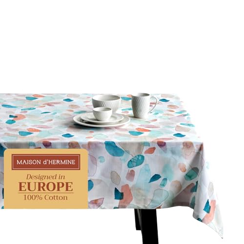 Maison d' Hermine Table Cloth Square Table Reusable 100% Cotton 54"x54"