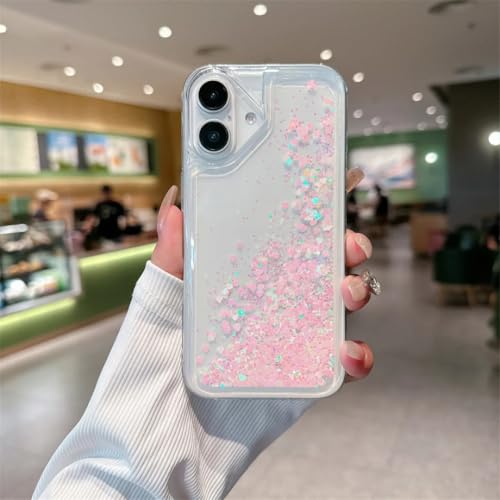 Coque de Luxe Transparente iPhone 14 Plus à Paillettes Liquides Brillantes