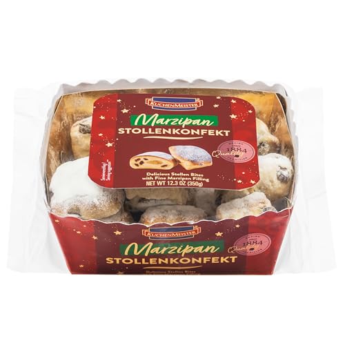 KuchenMeister Marzipan Stollen Konfekt 350 g im 13er Pack - Saftiges Konfekt aus Stollenteig gefüllt mit Marzipan und Rosinen (13 x 350 g)
