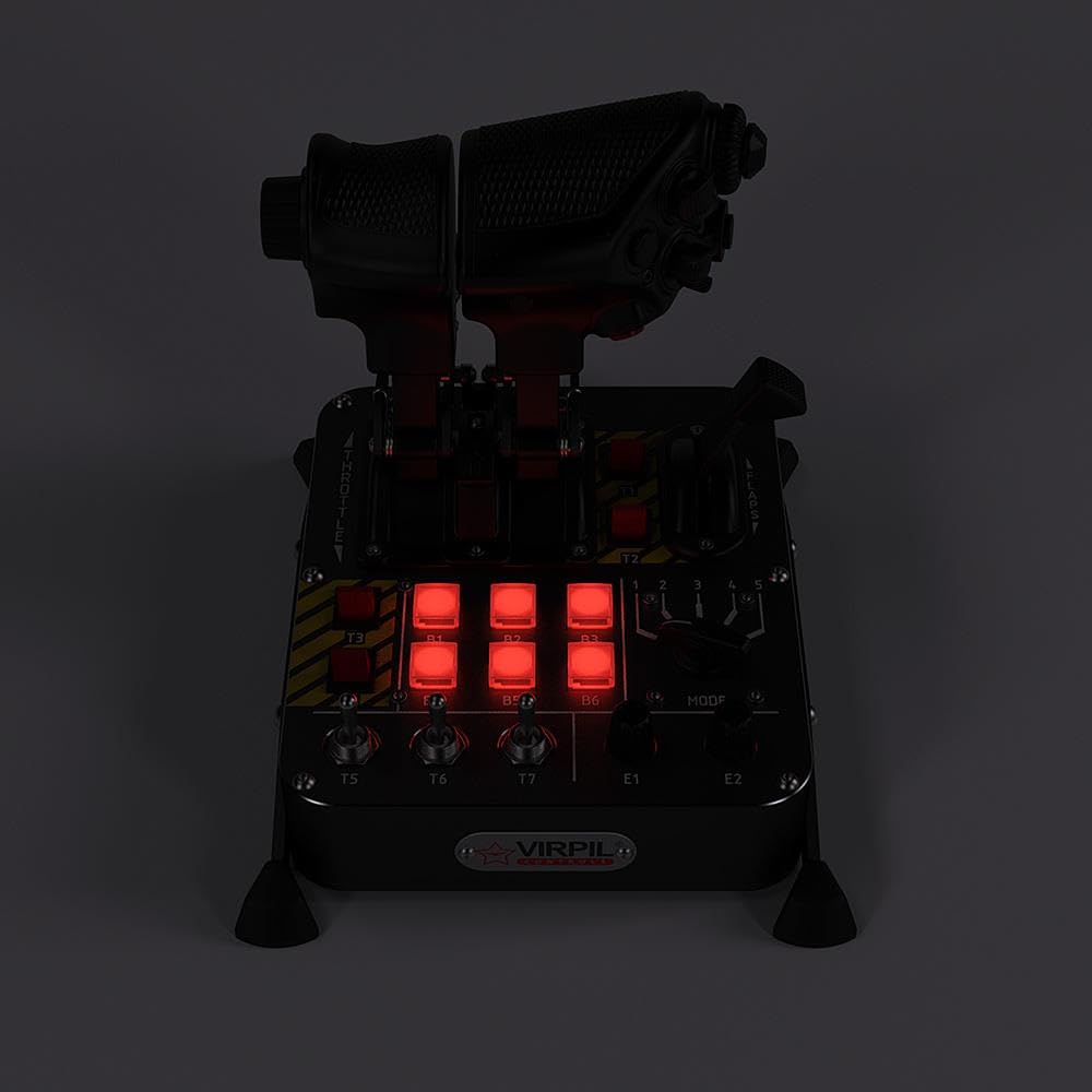 VIRPIL Controls MongoosT-50CM3 Throttle Doppelmotor-Schubregler Flugsimulator-Steuerungssystem PC-Gaming