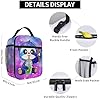Galaxy Sloth Lunch Box for Girls, Kawaii Insulated Kids Lunch Bag with Noodle Boba Tea Design,Cute Sloth Lunchbox for School Daycare Travel Picnic