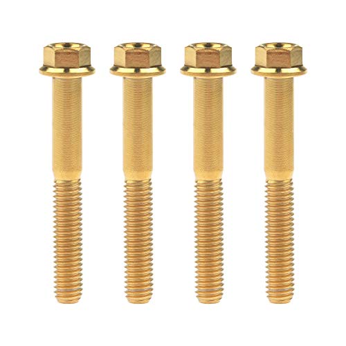 Vis M6 x 45 mm dorée pour moto customisée (pack de 4)