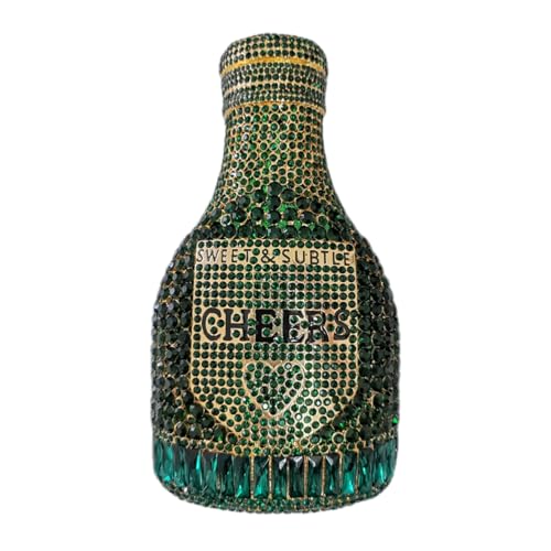 Image of Rhinestone Champagne Bottle Clutch, Luxury Evening Bag for Women