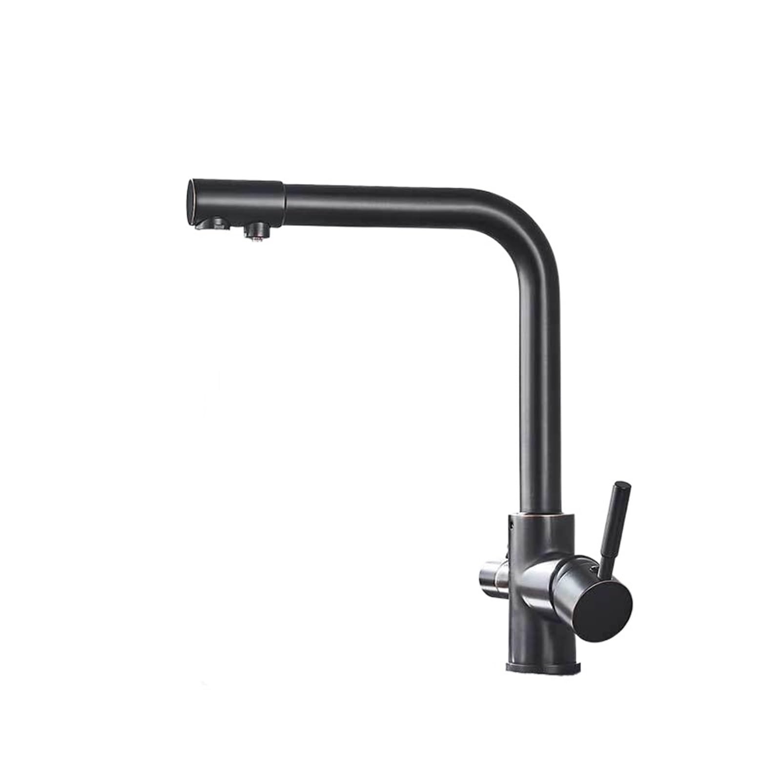 Purified Faucet Chrome Kitchen Faucets Dual Handle Kitchen Faucet Purification Water Drinking Water Tap Kitchen Mixer Tap(Golden)
