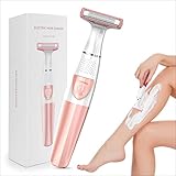 【Funciona con pilas】 La afeitadora para mujer JYPS funciona con una pila AA, un botón de interruptor, muy fácil de operar. Regalo perfecto ideal para novia, amante, cualquier amiga, puedes llevarlo al baño cuando te duches.