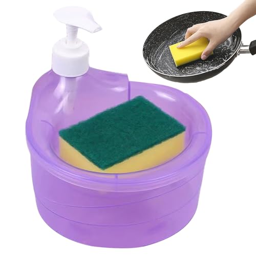 Jabonera para mostrador - Base dispensadora de detergente, plataforma para accesorios de lavado | Módulo de estructura de dispensación de fluidos de volumen ampliado, marco de utilidad de manipulación Jabonera para mostrador - Base dispensadora de detergente, plataforma para accesorios de lavado | Módulo de estructura de dispensación de fluidos de volumen ampliado, marco de utilidad de manipulación