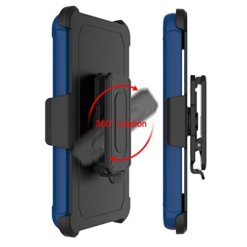 Leptech Compatible With Moto G Stylus 2020 Case With Soft Tpu Screen Protector, [Holster Series] Full Body Heavy Duty Protective Phone Cover With Kickstand Belt Clip Case (Blue) #TOP4