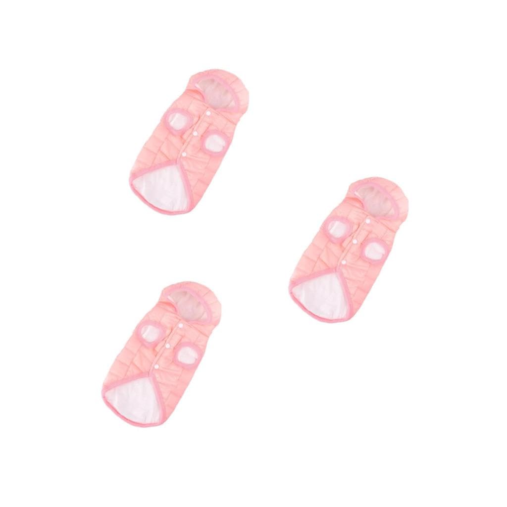 INOOMP 3 Piezas Chaleco De Perro De Invierno Ropa De Cachorro Ropa De Invierno para Perros Chaquetas Calientes Abrigo De Perro Chaqueta Acolchada para Mascotas Chaleco para Mascotas Rosa