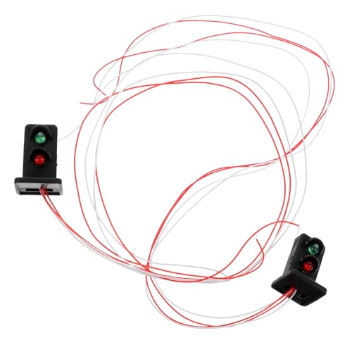KESYOO 2Pcs Miniature Traffic Light Model DIY Sand Table Decoration Compact Signal Lights for Train Landscape Models and Safe Design