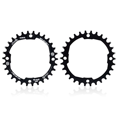 Chooee Black Mountain Bike 30T Round Single Chainring Aluminum Narrow Wide Chainwheel BCD