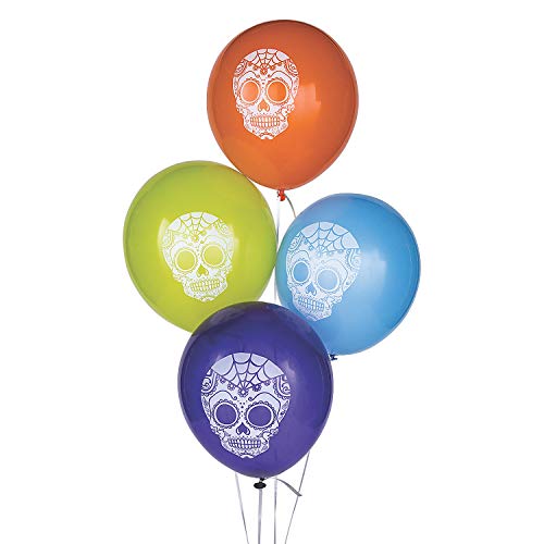 Day Of The Dead Latex Balloons (12 Pack) Party Decor