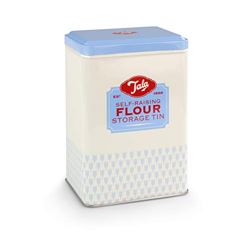 Tala Originals Self Raising Flour Storage Tin Blue 12x9.5x19 cm Durable & Stylish Kitchen Container for Freshness & Easy Storage