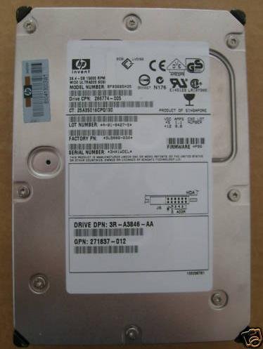 Compaq Bf03685 a35 36.4 GB 15 K rpm Large Ultra 320 SCSI disque interne