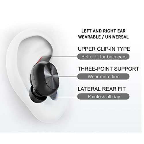 Image of Enakshi Single Bluetooth 5.0 Wireless Earbud with Mic | Lightweight Mini Earphone Headset for Sport & Sleeping | Comfortable Noise Cancelling Headphone Black