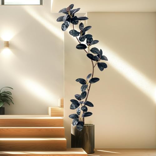Bailikang 7.2ft Artificial Rubber Tree Faux Plants Indoor Faux Floor Artificial Trees Indoor,Fake...