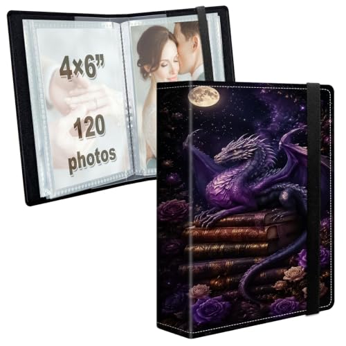 Image of Photo Album 4x6 120 Photos with Strong Elastic Band, Dragon Book