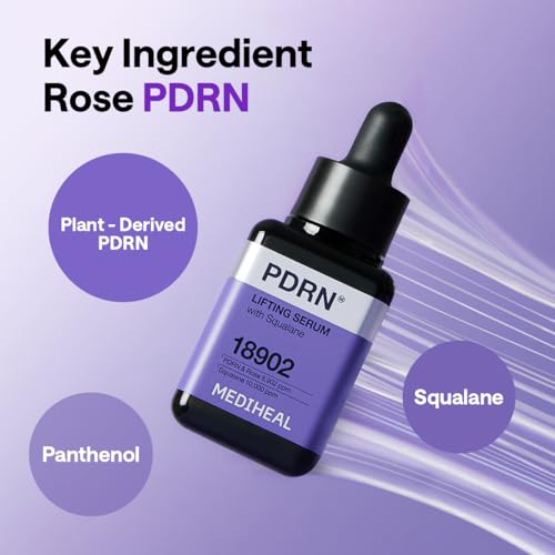 Image of MEDIHEAL PDRN Lifting Serum with Squalane, Skin Firming Korean Face Serum with PDRN, Niacinamide & Squalane for Pore Tightening, Skin Elasticity & Wrinkle Care, Hydrating Glass Glow K-Beauty Facial Serum for Smooth Radiant Skin (40ml)