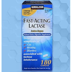 Kirkland Signature Fast Acting Lactase, 180 Caplets