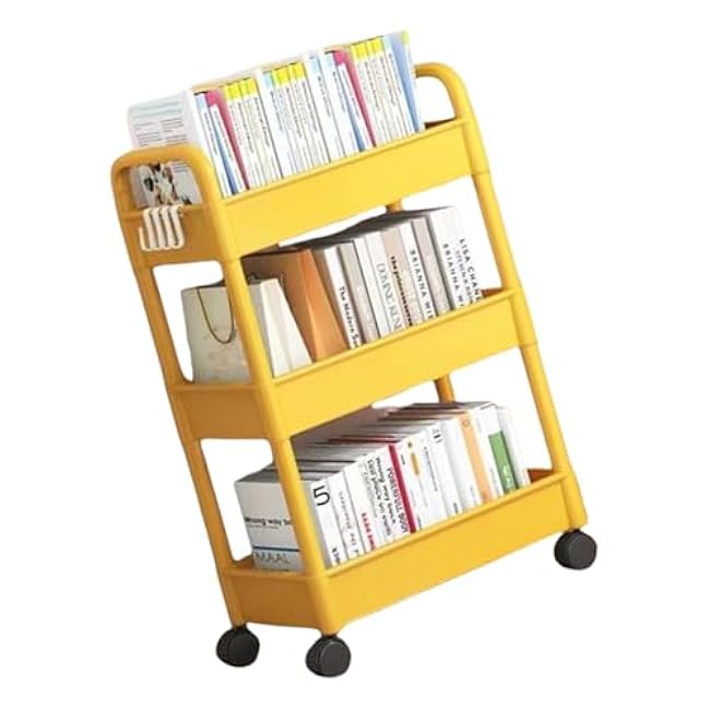 3 Layer Rolling Storage Cart Organizers for Kitchen Bathroom Shelving Unit with Wheels Mobile Storage Rack-twOywByl