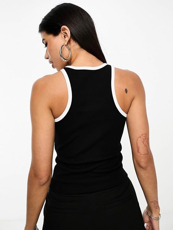 Image of BE SAVAGE Ribbed Tank Top for Women | Printed Crop Tops | Half-Sleeves T-Shirt for Girl's Women's