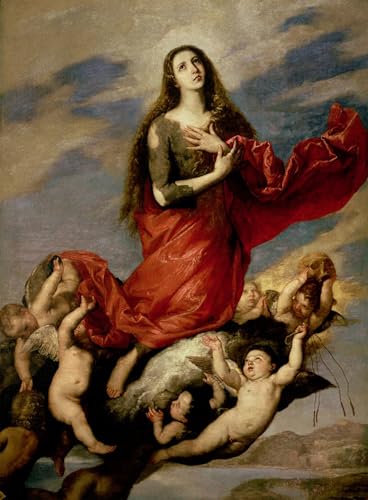 Jusepe De Ribera l'Assomption de Marie-Madeleine affiche arts 60x90